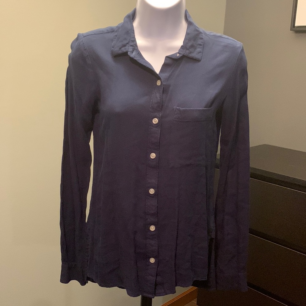 EUC SO denim button down shirt